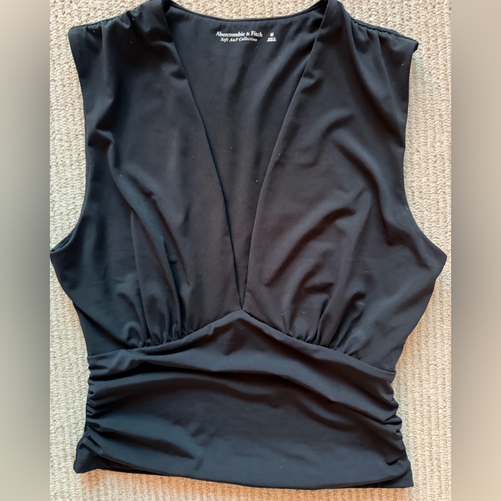 Abercrombie Black deep v shirt